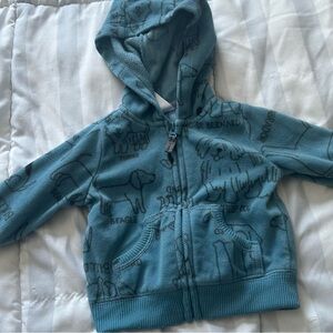 Carter's Blue Hoodie with Dog Print
